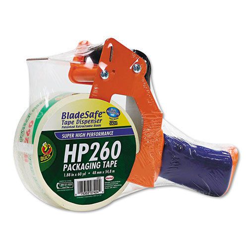 Bladesafe antimicrobial tape gun w/tape, 3&#034; core, metal/plastic, orange for sale
