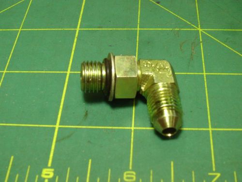 Hydraulic fitting 1/4 ic 37 degree x #4 sae orb male 90 degree (qty 1) #59947 for sale