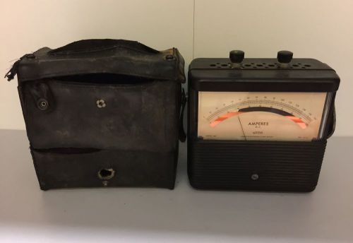 WESTON Model 901 Meter 1092 AMPERES D.C. &amp; Leather Case