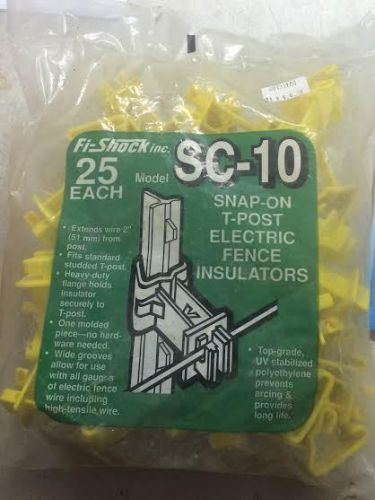 75 Count Fi-Shock SC-10 Snap on T-Post Electric Fence Insulator