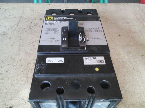 Square d #kal26225 600 volt 225 amp circuit breaker for sale