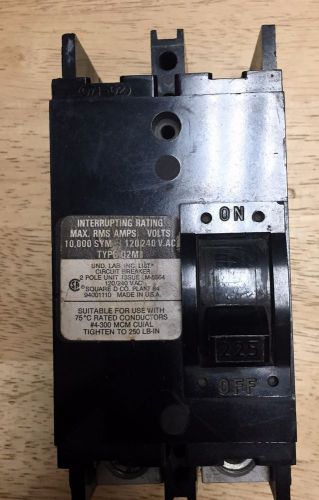 Square d 250 amp 2 pole type q2mb circuit breaker for sale
