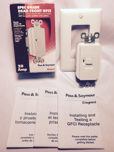 Pass &amp; Seymour 2085-W GFCI Dead Front Blank 20-Amp 125-volt Feed, White