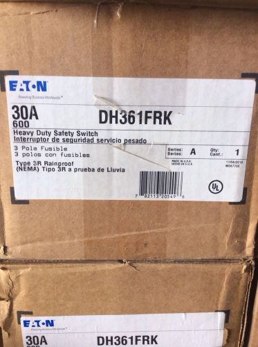 NEW Eaton / Cutler Hammer DH361FRK 30 Amp Fusible Heavy Duty Safety Switch