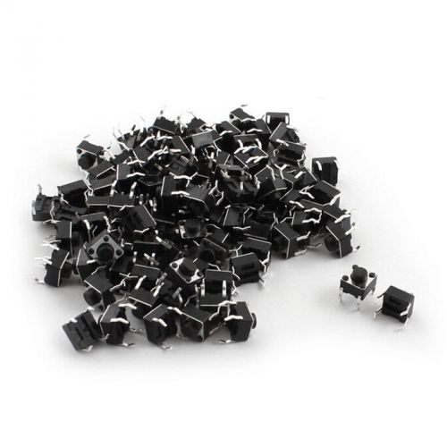 100Pcs Tactile Push Button Switch Tact Switch 6X6X5mm 4-pin GSE