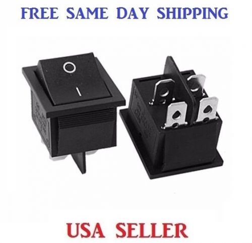(2) dpst ~ double pole single throw ~ 4 pin  (on - off) 20a ~ rocker switch for sale