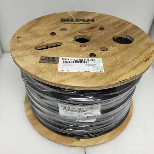 Belden 7919a-010 blk 1000&#039; 4 pair shielded datatuff  cable 24 awg cat 5e for sale
