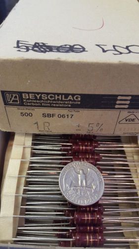 Lot of 20 Vintage Beyschlag Carbon Film Resistor NOS 1 Ohm 5% *new old stock