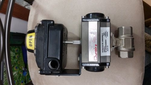 Duravalve Durair II AS2011 Pneumatic Actuator w/ AP050ABSR4-ALS-10 3/4 VALVE