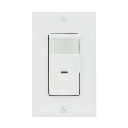 2pk decorator 2-in-1 pir occupancy vacancy motion sensor switch w/ cover white for sale