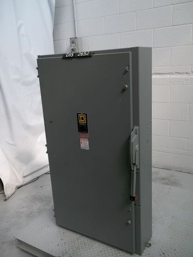 Square d 600 volt 400 amp fused disconnect (dis2652) for sale