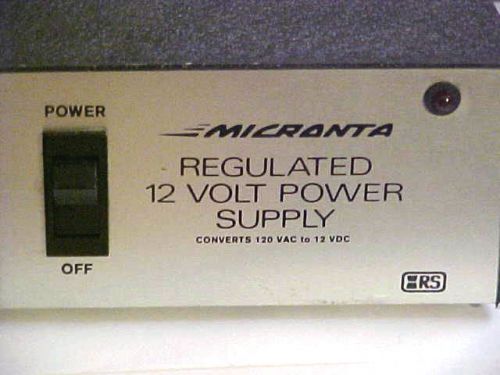 Micranta Regulated 12 Volt Power Supply - Pre-Owned in Excellent Condition L@@K