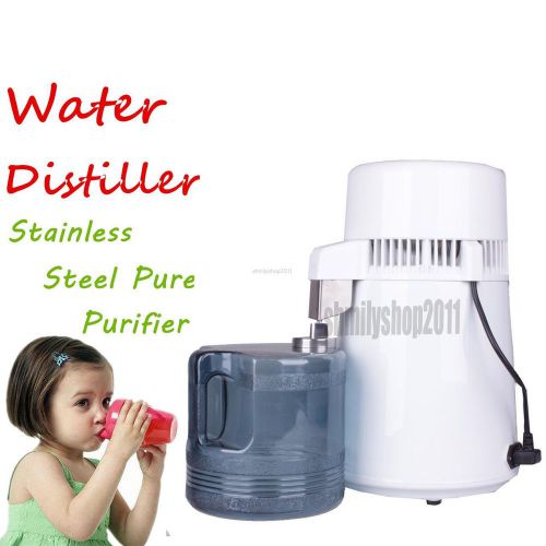 New 4L Dental Water Distiller Pure Purifier Filter Stainless Steel Filter 2L/h