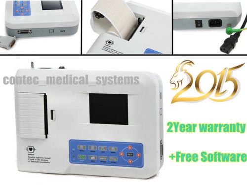 Digital 3-channel 12 lead ECG/EKG machine,electrocardiograph, ECG300G + Software