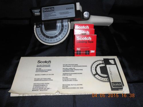 Scotch ea200 large 3/4&#034; (19mm) handheld tape label maker - works great! for sale