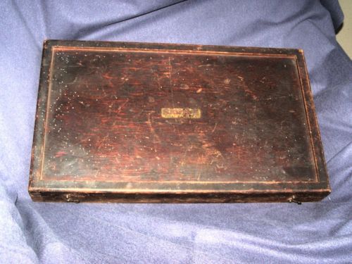 Vintage Dovetailed Wooden Box for Starrett Micrometer Caliper Set Box Only