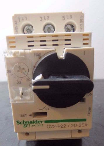 SCHNEIDER Manual Motor Starter, NEMA, 600VAC, 3P, M-1, GV2P22 |PU2|