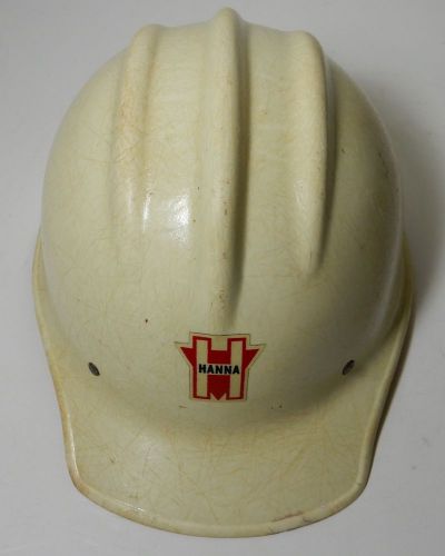 Nice vintage white bullard 502 fiberglass hard hat ironworker for sale