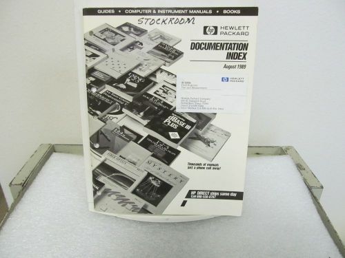Hewlett packard guides, computer &amp; instrument manuals, books documentation index for sale