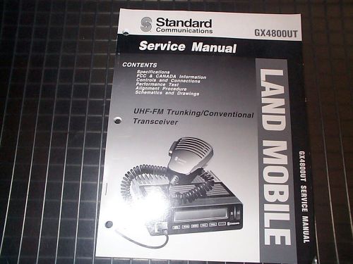 Standard GX4800UT UHF Mobile Radio Service Instruction Manual