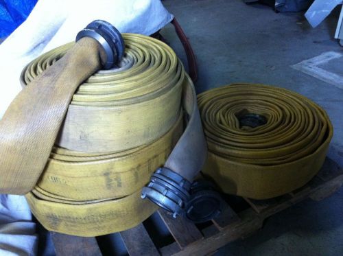 (17) fire hose, different sizes, 2-1/2&#034;x50, 3&#034;x25, 3&#034;x50, 4&#034;x25, 4&#034;x100 for sale