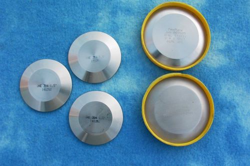 Lot of 5 stainless steel sanitary solid end caps  1 1/2&#034; &amp; 2&#034; for sale