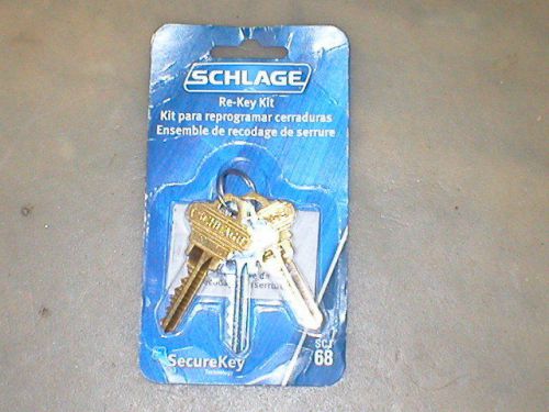 NEW SCHLAGE RE-KEY KIT FOR SECURE KEY DOOR LOCK SC1 68, 71166
