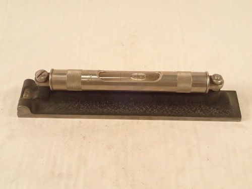 Starrett No. 98-8 Machinist Level 8&#034; with ground vial and cross test level