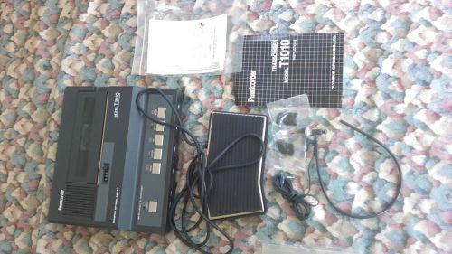 Olympus Pearlcorder Microcassette Transcriber T1010 W/Foot Pedal,For Parts/Repai