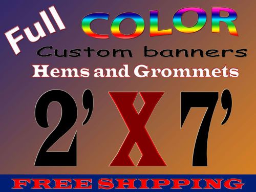 Custom vinyl outdoor indoor 2&#039;x7&#039; personalized vinyl banner sign for business for sale