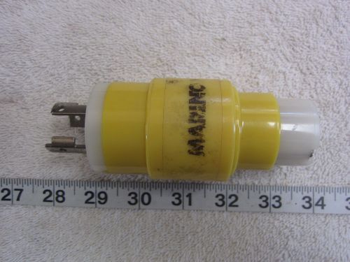Marinco 81A Hubbell 31CM29 Style 30A 125V Plug to 20A 125V Connector Adapter