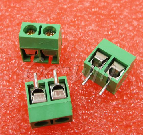 50PCS 1KF301-2P 2 Pin Plug-in Screw Terminal Block Connector 5.08mm Green