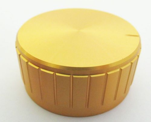50 pcs Audio Knobs Aluminum Gold High Quality with  6.25mm(1/4&#034;) shaf 40x20mm