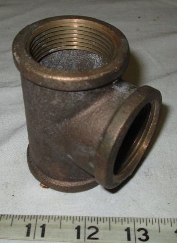 Brass female pipe tee 1-1/4&#034; npt   ***free shipping*** for sale