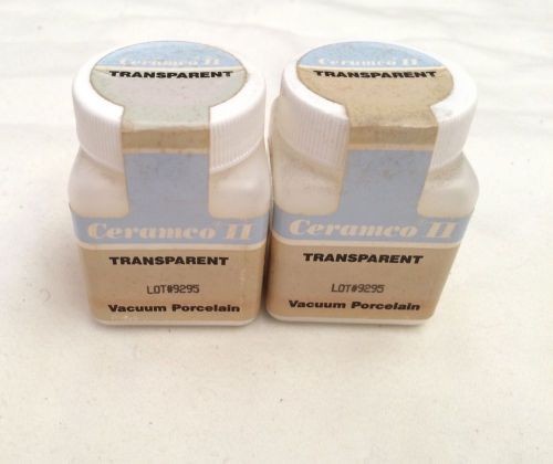 Ceramco II, Vacuum Porcelain, Transparent, New 2 Containers