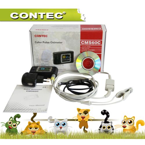 Handheld veterinary pulse oximeter with tongue spo2 probe+pc softwar vet/animal for sale