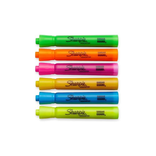 Colored Tank-Style Highlighters 6 ct School Study Supplies Back 2 School