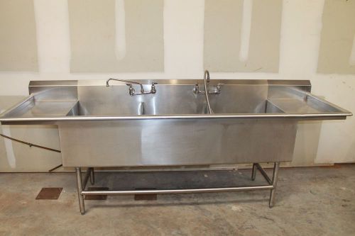 9 FT STAINLESS STEEL H.D. COMMERCIAL  DISH WASHING TABLE/STATION