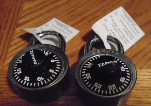 Zephyr Combination Lock  Spin Dial    TWO New locks enclosed