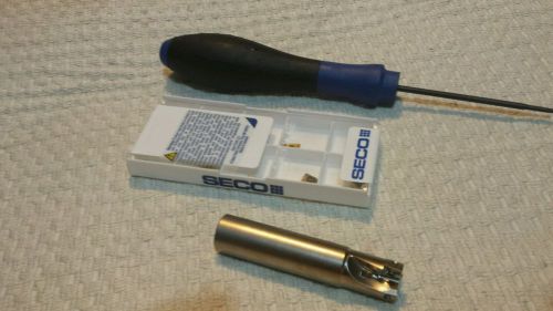 Seco turbo 3 flute 1/2 endmill with 10 inserts *NEW*
