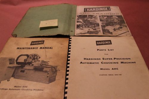 Hardinge AHC Lathe Original Operation &amp; Maintenance Manual # 1