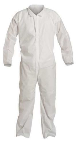 Dupont Collared Disp. Coverall  White  MD PK 25