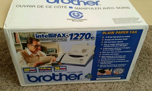 *New* Brother IntelliFAX 1270e Plain Paper Fax, Phone &amp; Copier