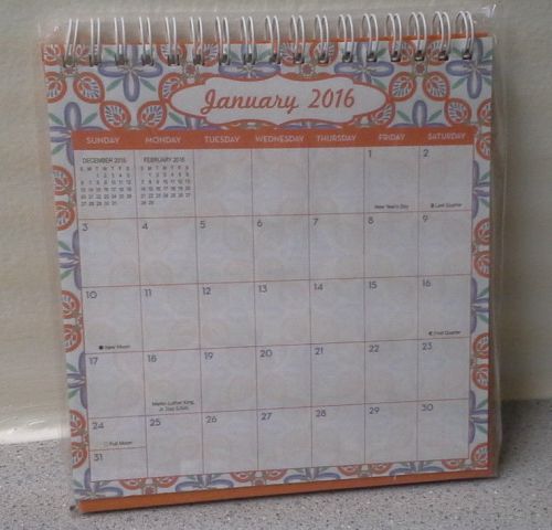 2016 Desk Calendar with Stand-(Orange)-NEW
