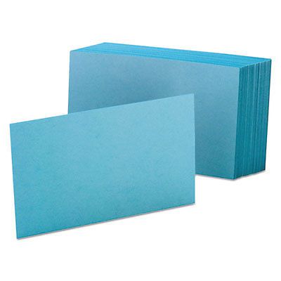 Unruled Index Cards, 4 x 6, Blue, 100/Pack 7420-BLU