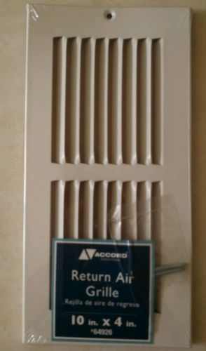 Accord return air grille 10 inches x 4 inches new #64926 for sale