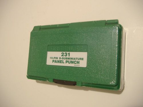 Greenlee 231 electronic connector panel punch, 15 pin for sale
