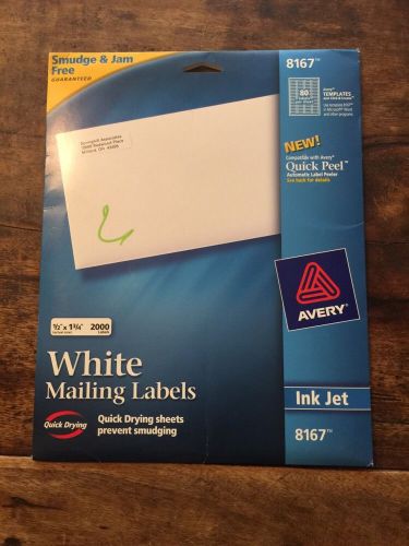 Quick Drying White Mailing Labels For Ink Jet Abery 8167 Partial 1320