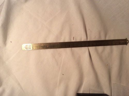 Turtle&#039;s Standard Gauge 12&#034; Printers ruler Vintage Old Tool Brass