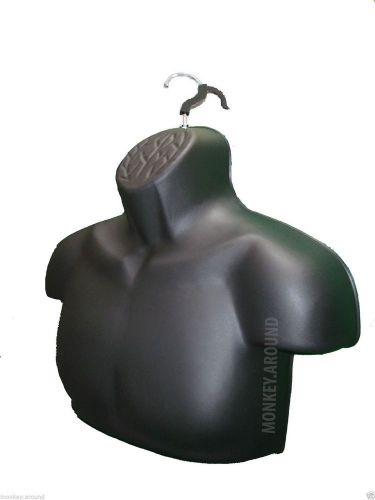 Upper Black Male MANNEQUIN Torso Body Form Display Men Clothing CRAFT TRADE SHOW